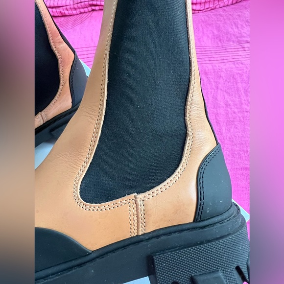 Ganni Cleated Mid Chelsea Boot - Picture 3 of 5